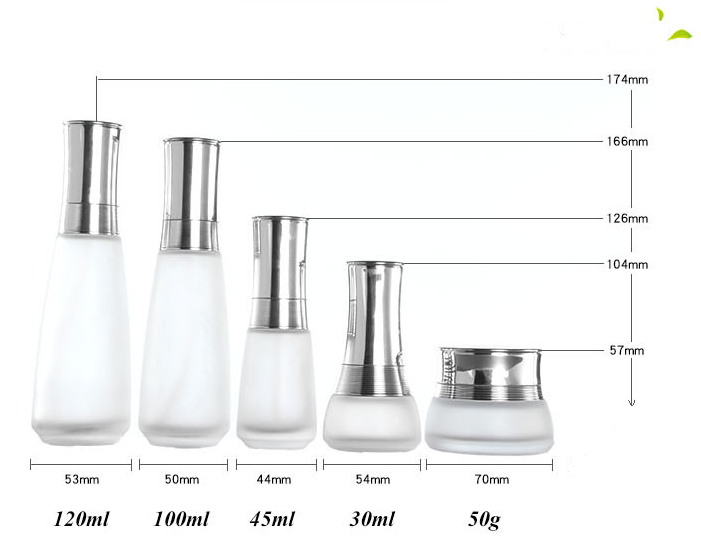 Frosted glass bottles for cosmetic oil 