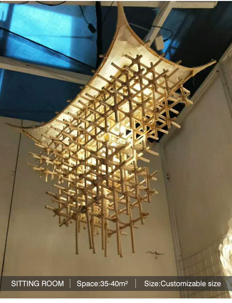 customized wooden chandelier