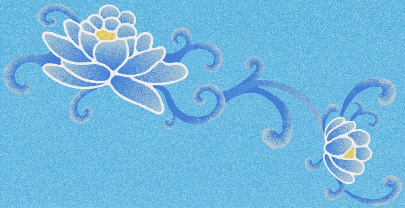 Flower Pattern Swimming Pool Bali Style Blue Swimming Pool Tile Melting Glass Mosaic