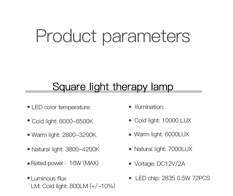 Lampe triste de luminothérapie portable compacte à LED