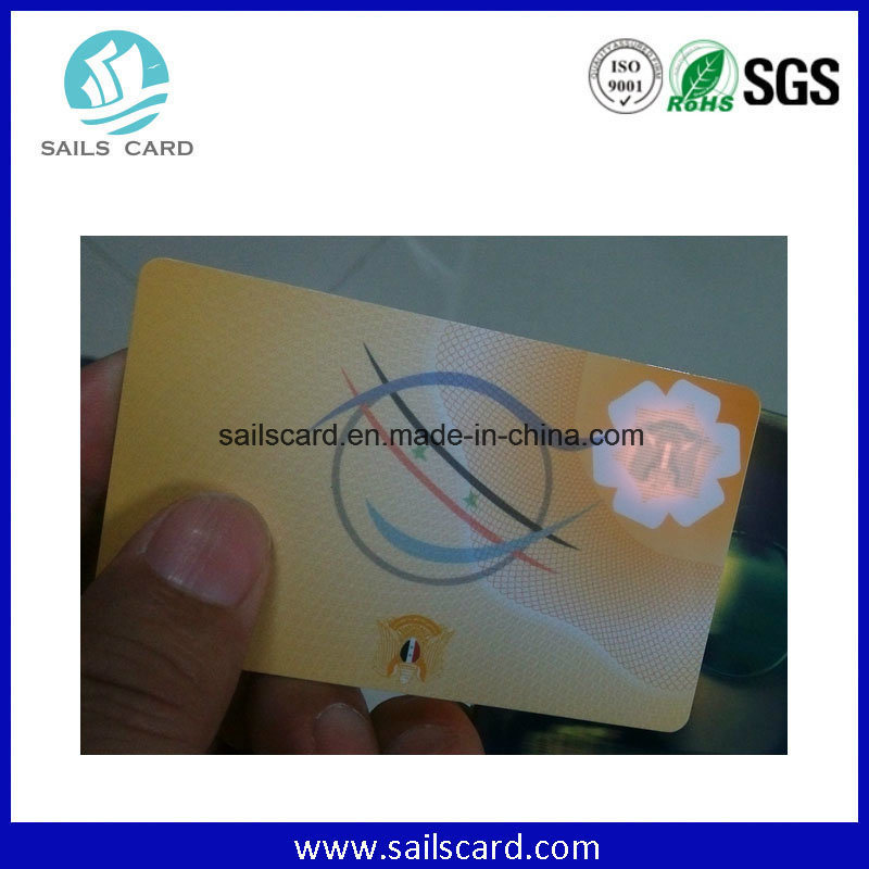 Cr80 Security PVC Card with Holographic Overlay