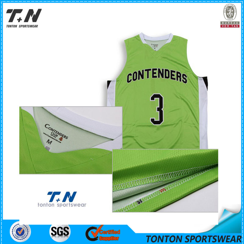 2015 Hot Sale Custom Sublimation Reversible Basketball Uniforms