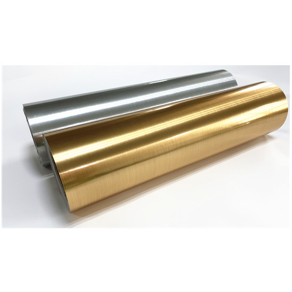 Bürsten Sie goldmetallisierte Haustierfolie Brush gold metallized pet film