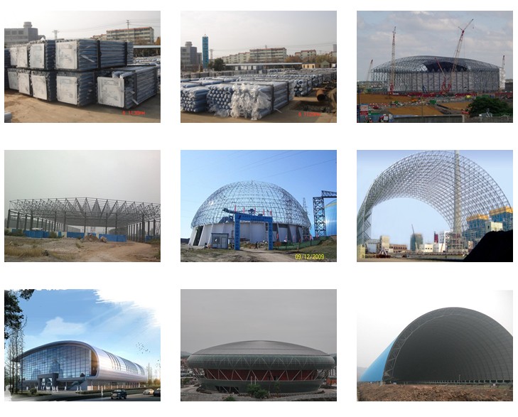 Professional Design Prefabricated Curved Steel Truss Roofing