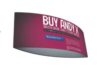 Easy Assemble Tension Fabric Displays , Hang Stretch Fabric Trade Show Displays Custom