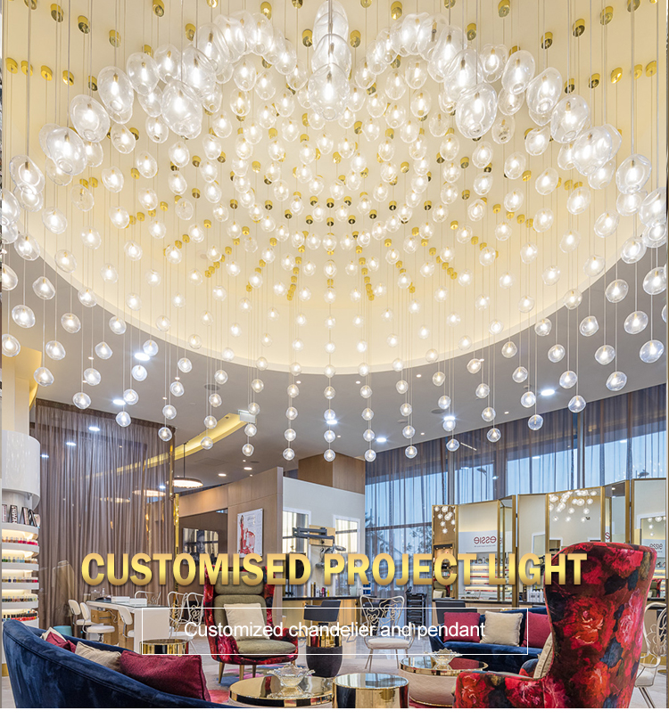 Custom chandelier for hotel waiting area