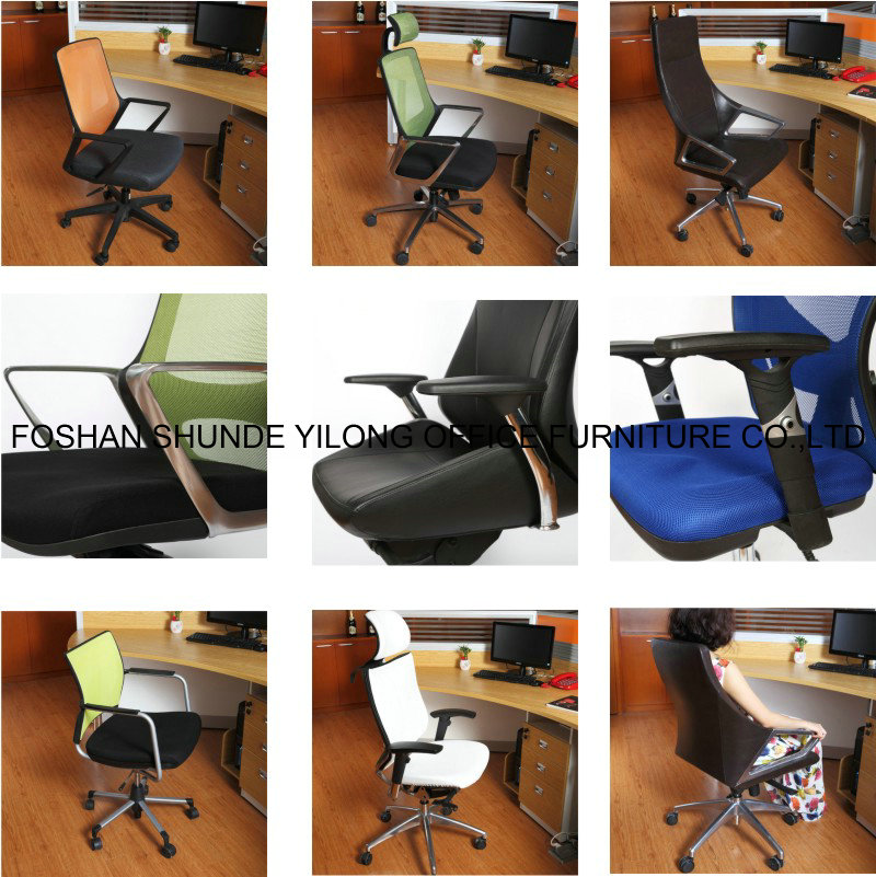 Low Back Swivel Office Chair with Aluminium Base Heavy Load Meeting Chair
