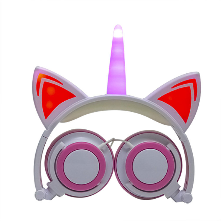 light up Unicorn Cat Ear Headphones