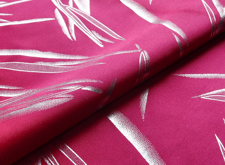 satin print foil fashion weave fabric