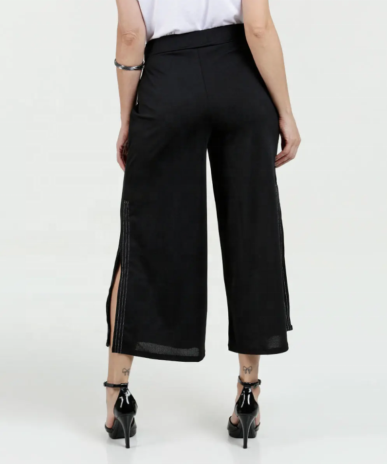 Ladies Woman Long Wide Leg Pants