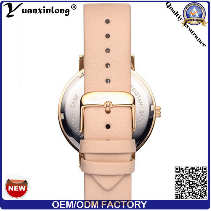 Yxl-044 Newest Hot Sale Marble Stone Face Watch Good Quality Leather Vogue Wrist Watch Lady Quartz Stainless Steel Back Watches Women Men