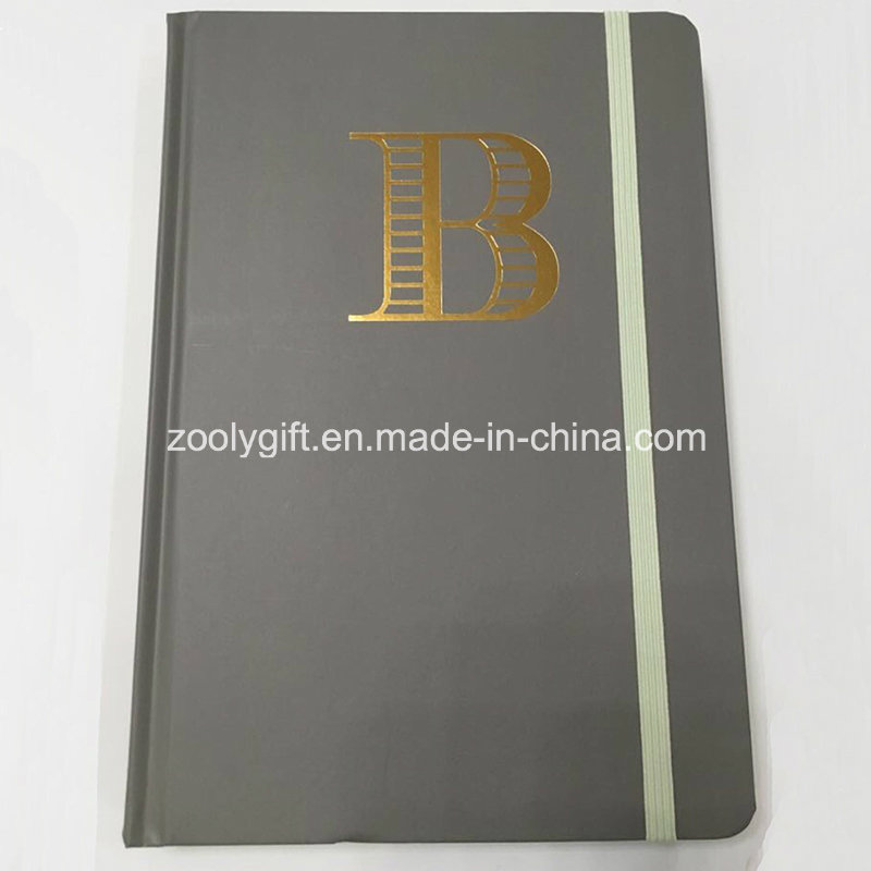 Customize Gold Stamping Logo A5 Hard Cover Notebooks