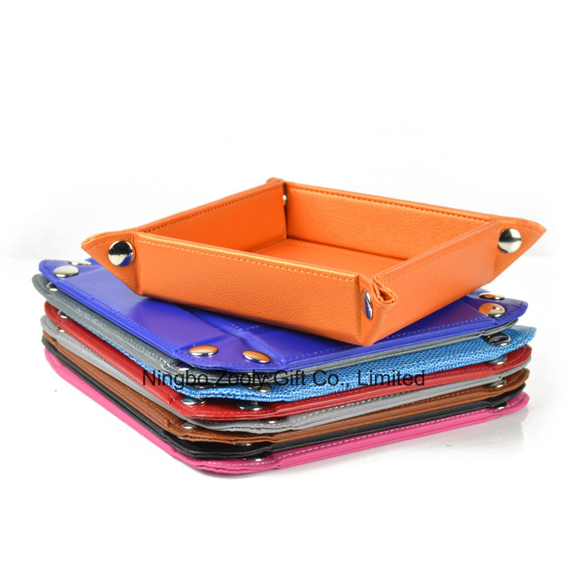 Wholesale Faux Leather Desktop Snap Tray Organizer Document Tray