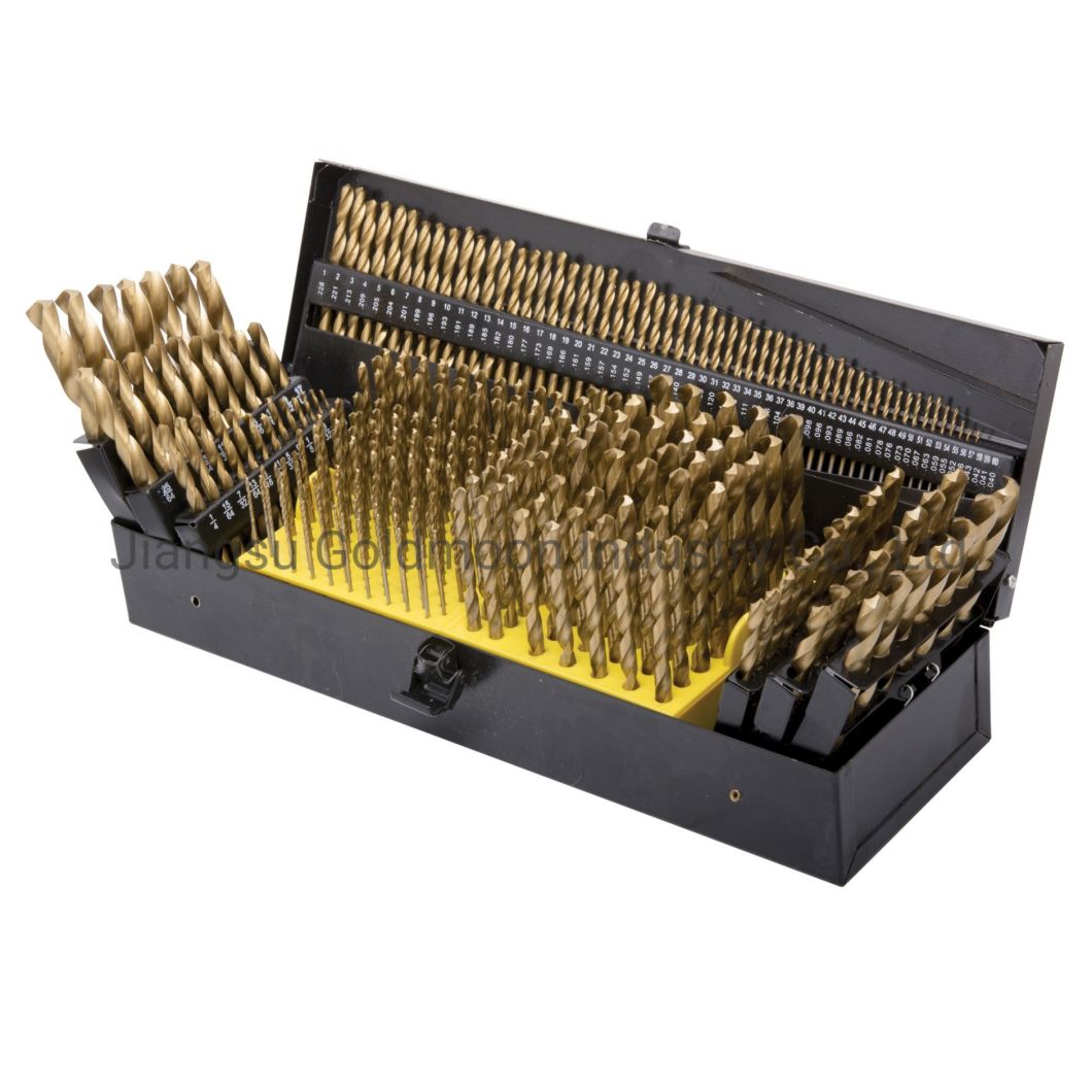 170PCS DIN338 HSS Driver PDC Twist Diamond Core broca definida em caixa de metal