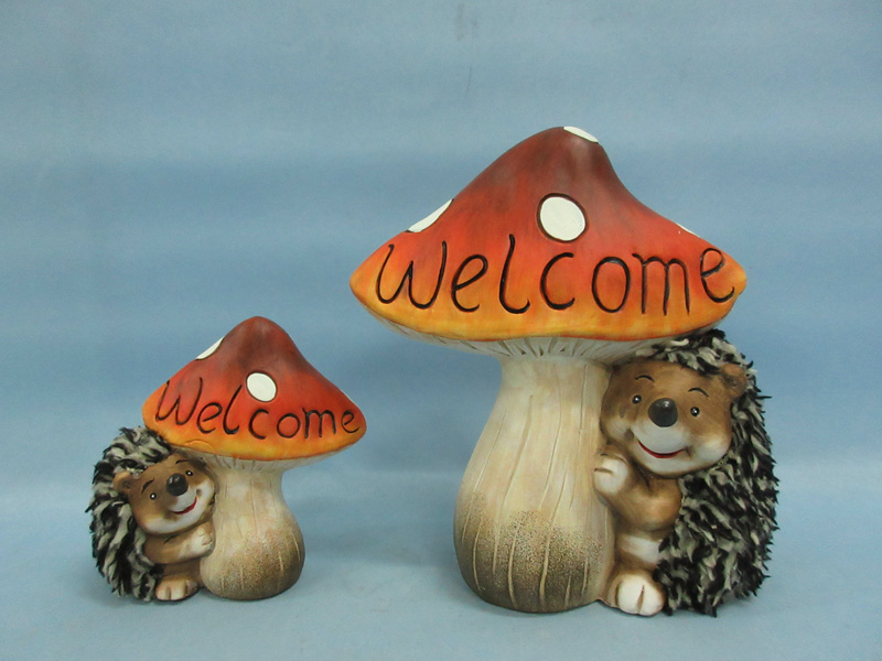 Mushroom Hedgehog Shape Ceramic Crafts (LOE2533-C11)