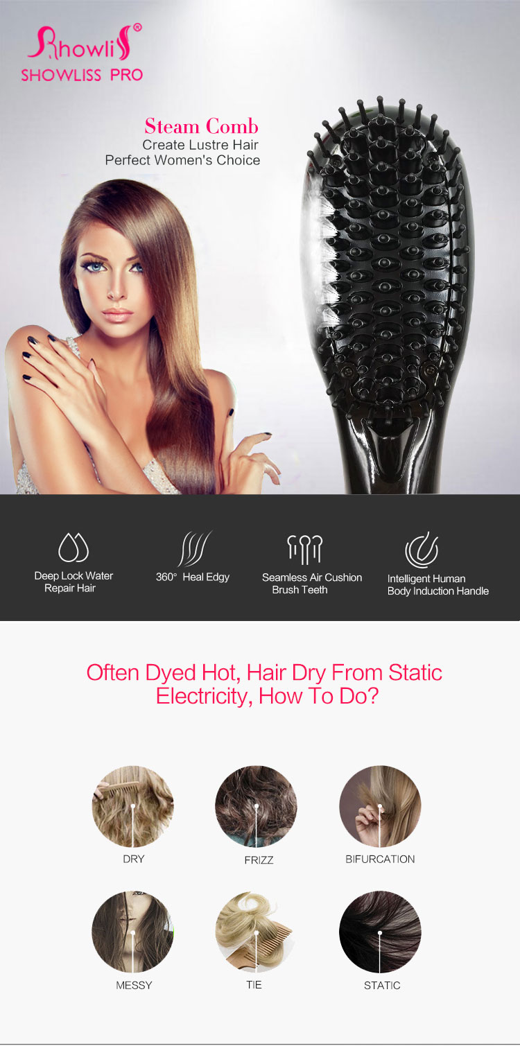Mch Heater Digital Electric Hair  Comb  Straightener