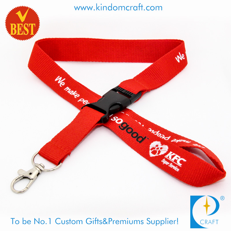 Best Price Flat Polyester Screen Printed Lanyard for Promotion From China in Top Quality
