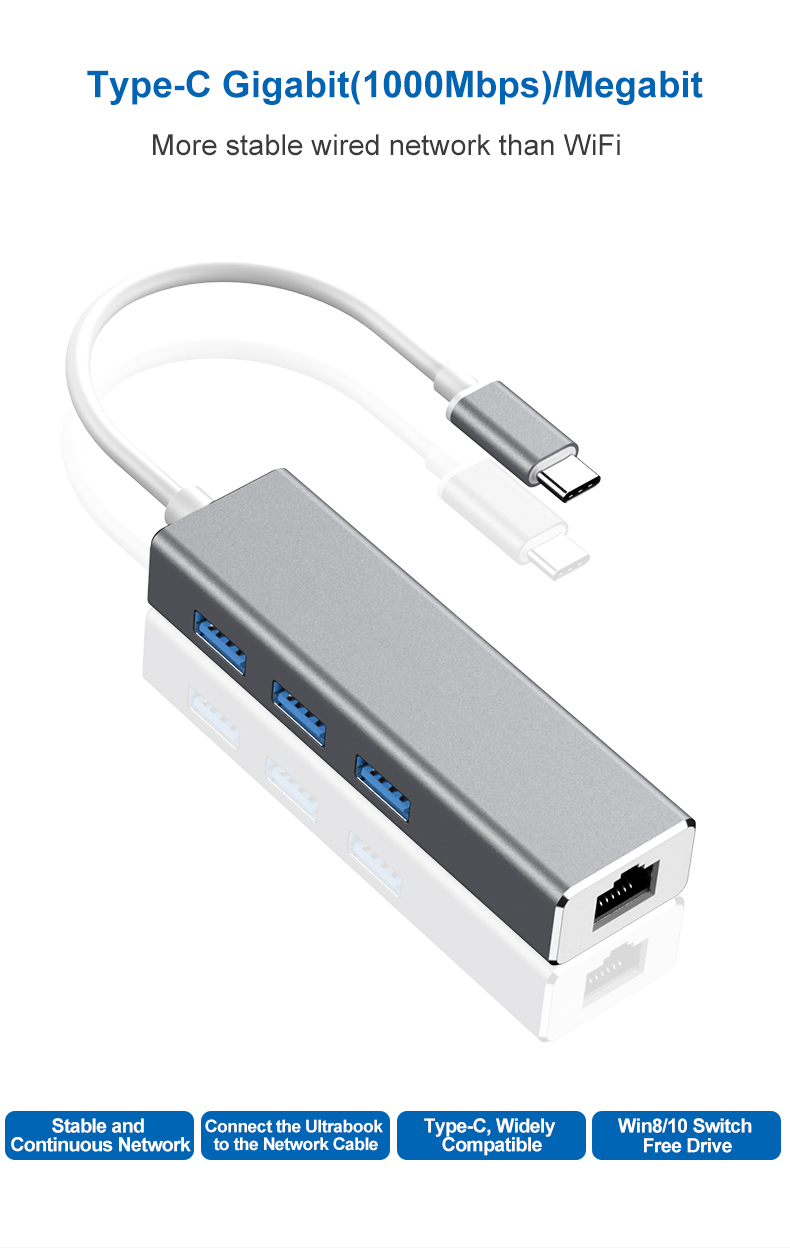 TYPE C HUB USB 3.0 With Ethernet