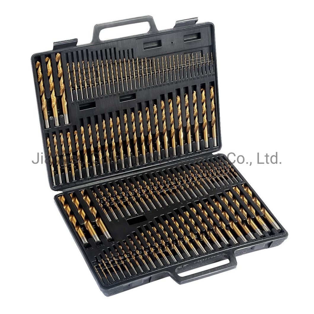 170PCS DIN338 HSS Driver PDC Twist Diamond Core broca definida em caixa de metal