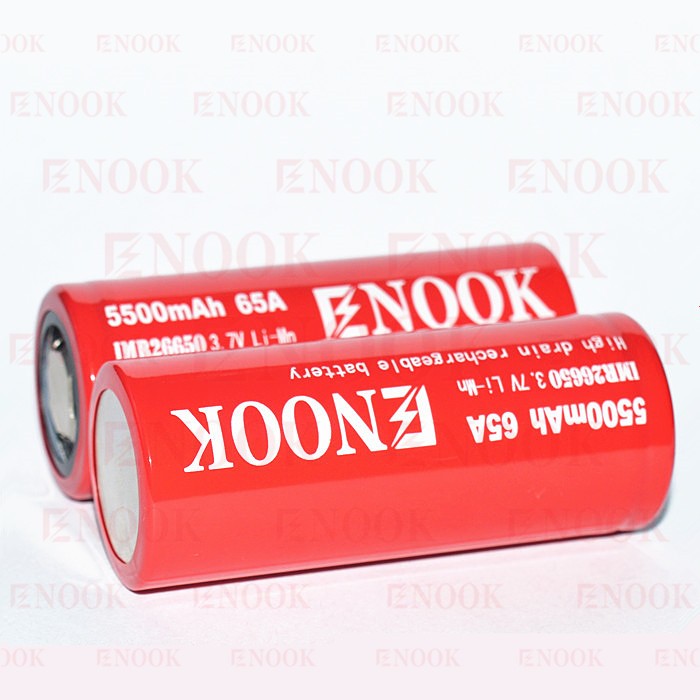 Safe Enook 26650 5500mAh 65A Rechargeable Cell 