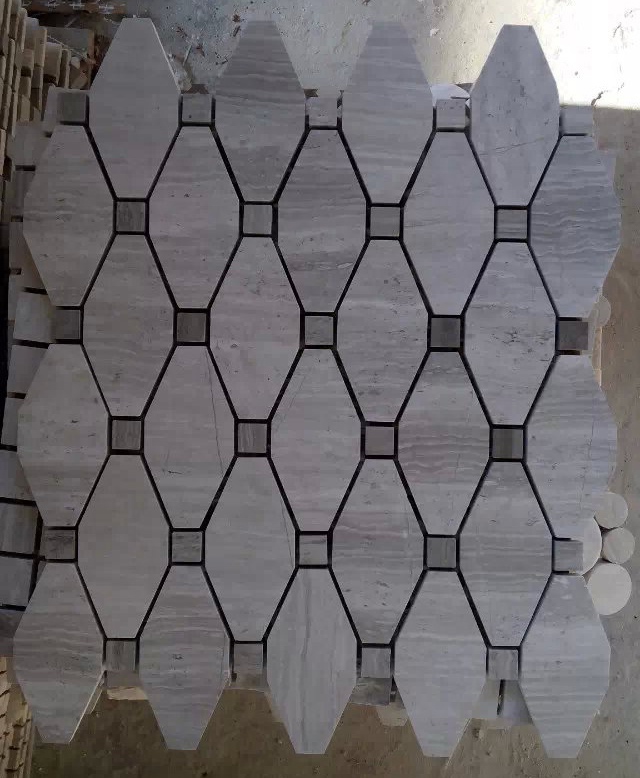 Octagon Mosaic Tile White Marble Stone Mosaic (HSM210)