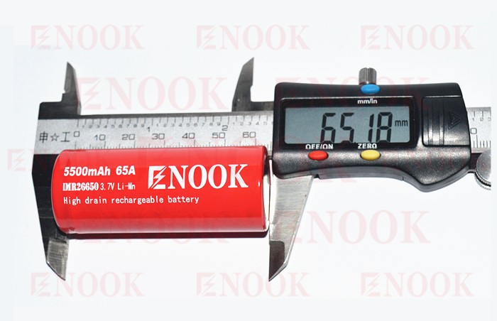 Safe Enook 26650 5500mAh 65A Rechargeable Cell 