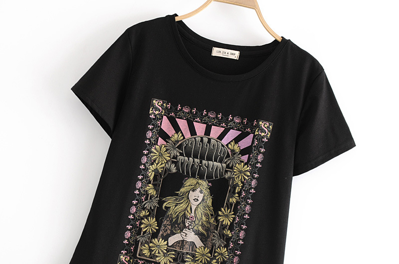 Women's Angel Rose Printed T-shirt