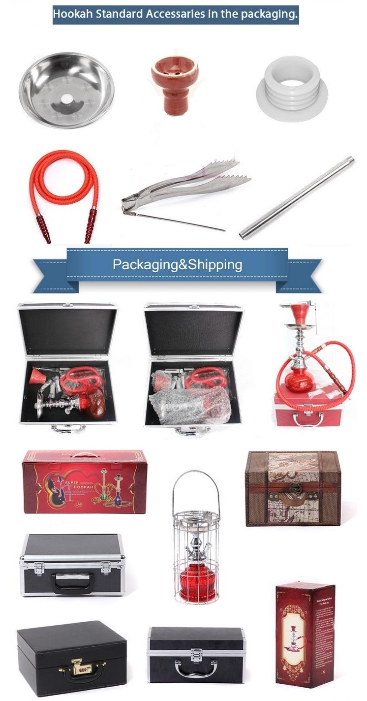 Wholesale Best Quality Aluminum Nargile Smoking Pipe Shisha Hookah