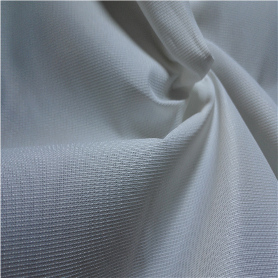 Water & Wind-Resistant Anti-Static Sportswear Woven Peach Skin 100% Striped Jacquard Polyester Fabric Grey Fabric Grey Cloth (63030H)