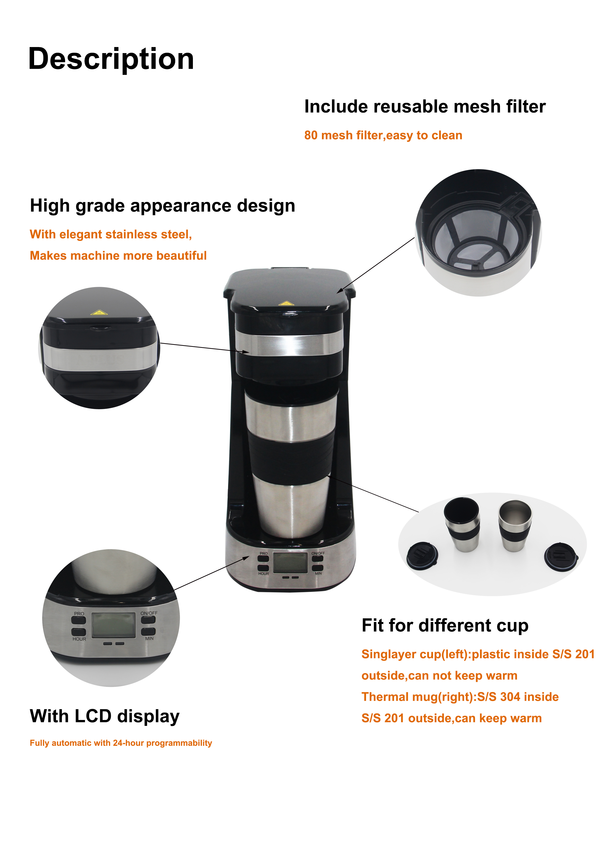 Multifunction Heating Coffee Maker 