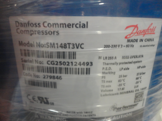 Danfoss Commercial Compressor (SM148T3VC)