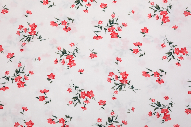 Floral Dress Jacquard Printed Rayon Fabric