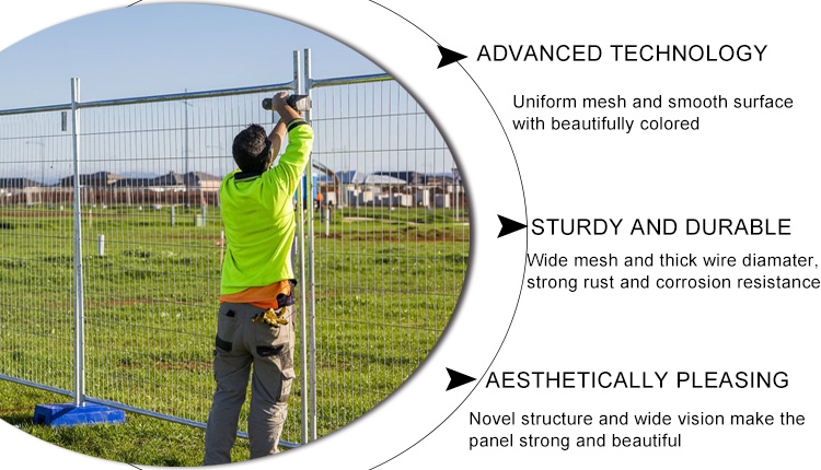 pvc coated welded temporary fence