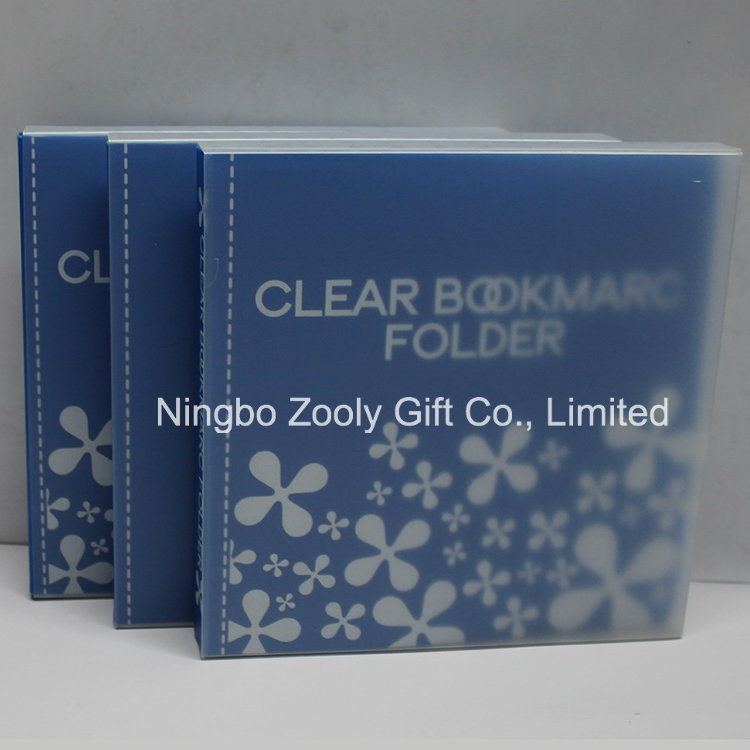 Custom Printing Clear Plastic PP PVC Bookmark Holder / Album Book