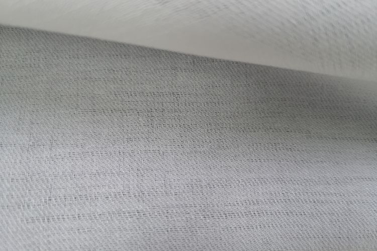 White Linen Nylon Mixed Blend Shirt Fabric