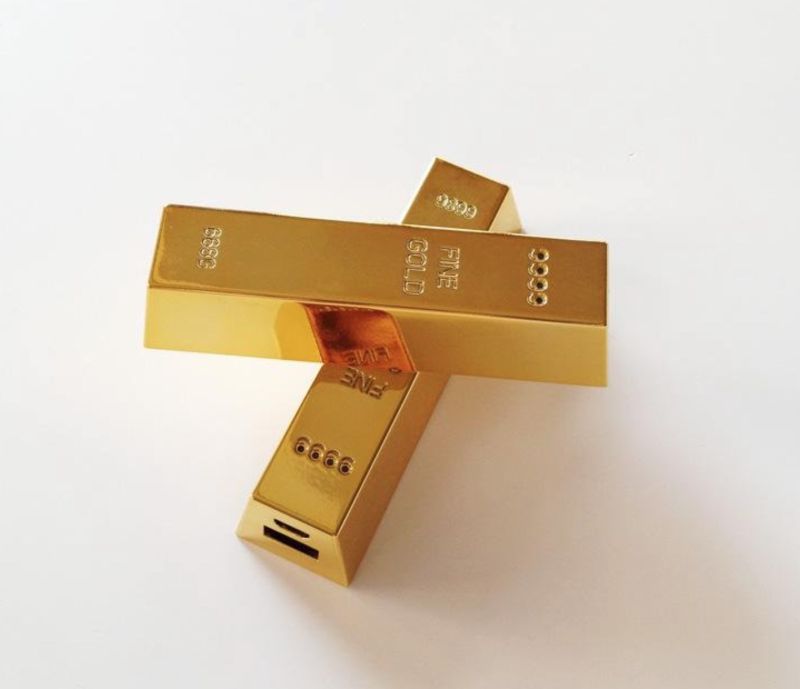 Luxury Gift Gold Bar Power Bank for Your Smart Phone
