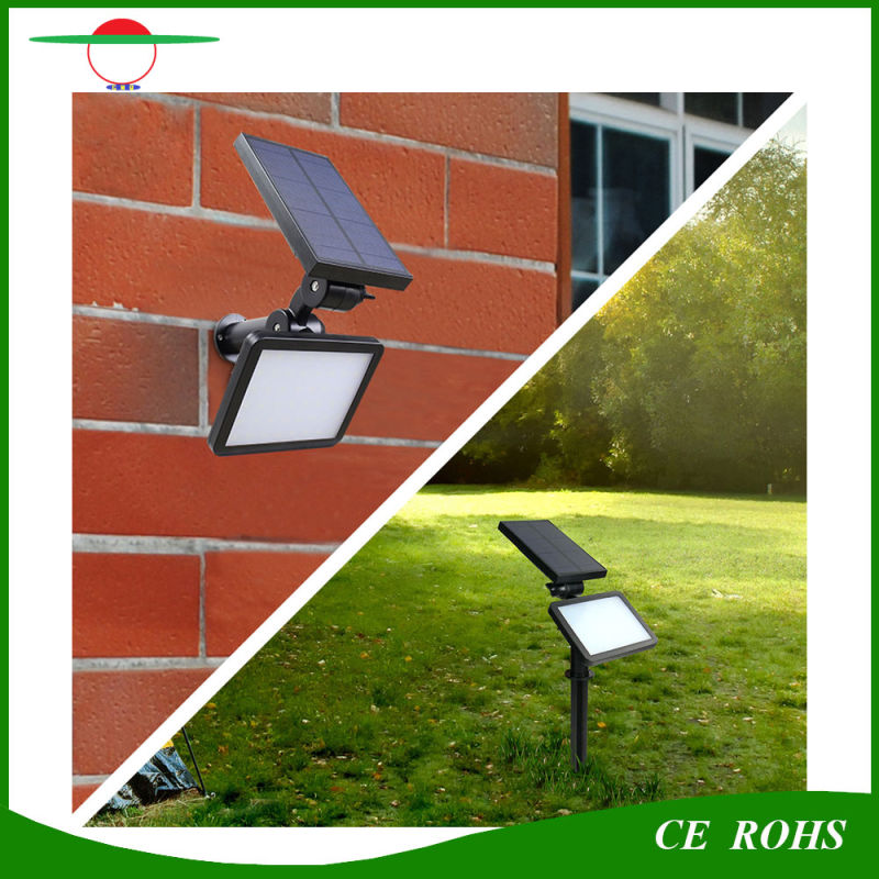 4 Lighting Modes 48LED 960lm High Brigntness Multifunction Solar Wall Lamp Solar Garden Spotlight Lights Spike Lawn Light with Ground Stake