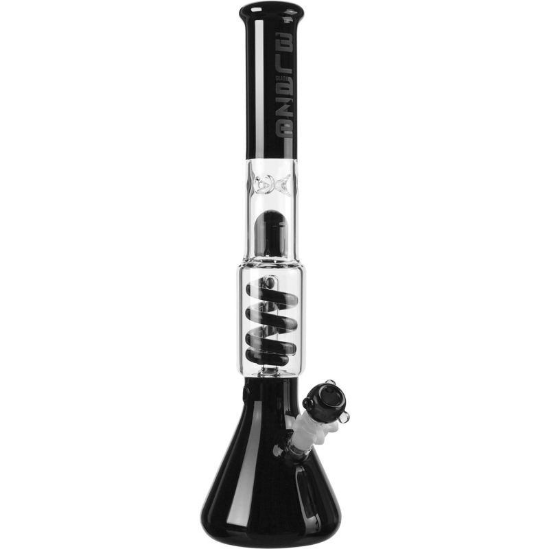 Premium Spiral Black Ice Hookah Glass Smoking Water Pipes (ES-GB-383)