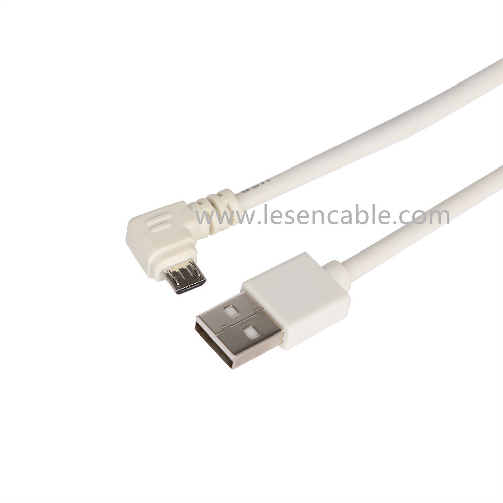 USB 2.0 to L Shaped Right Angle Micro USB Cable