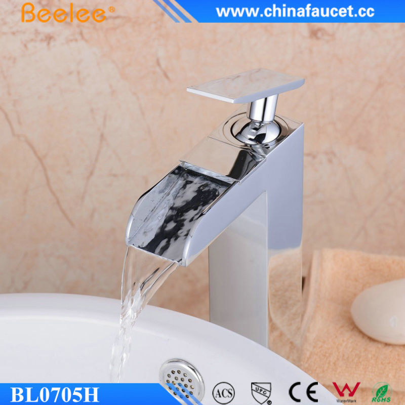 Beelee Bl0705h Contemporary Brass Waterfall Bathroom Mixer Tap