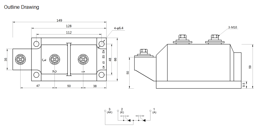 Semiconductor SCR/Diode Modules MTC800A 1600V