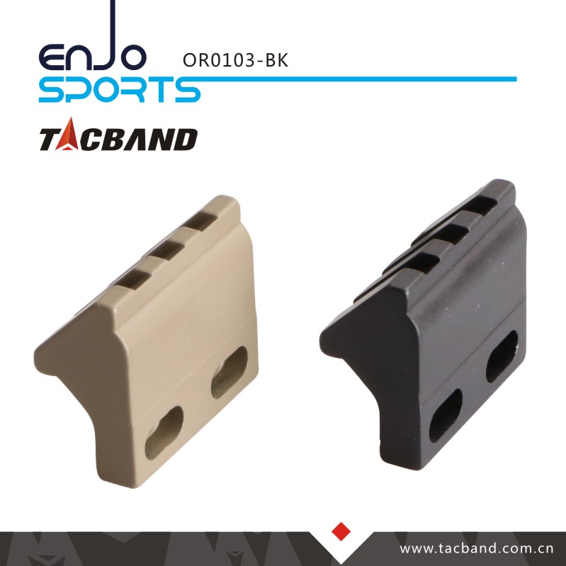 Tacband Keymod 45 Degree Offset Picatinny Rail Flashlight/Accessory Mount Tactical Flashlight (3 slot/1.5 inch) Black