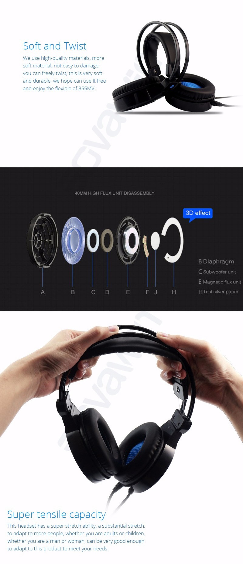 Hi-Fi Microphone Bass Stereo Sounds Gaming Headset