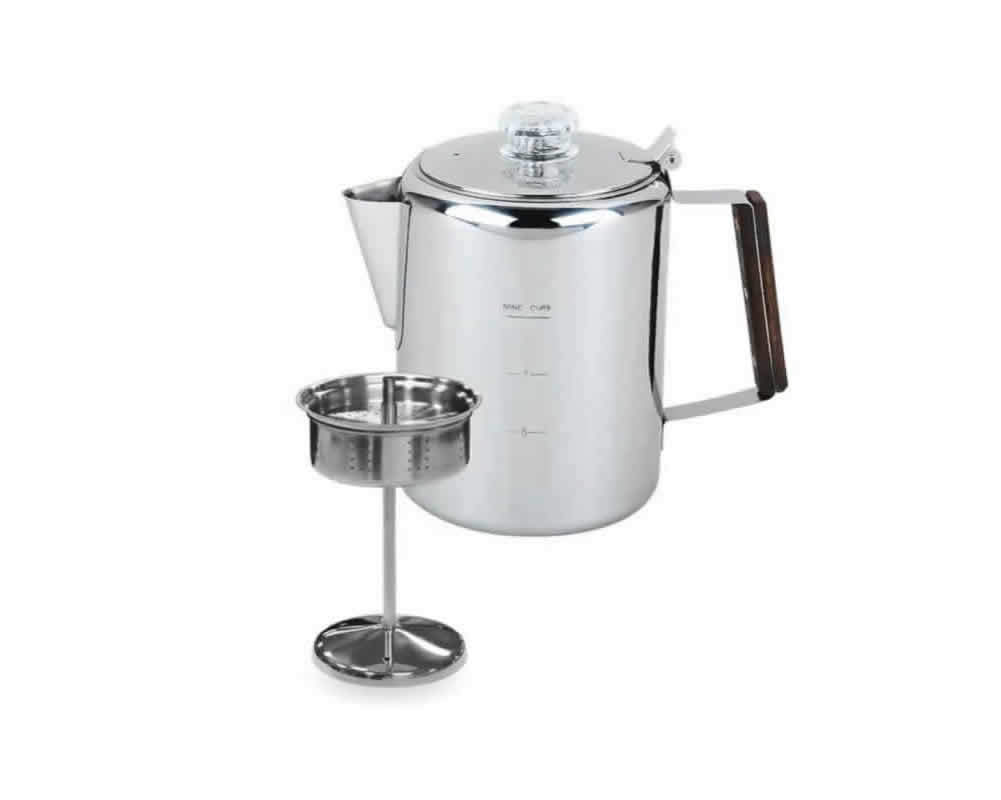 9 tasses café percolateur pot bouilloire rapide infusé cuisinière cafetière faisable pour voyager