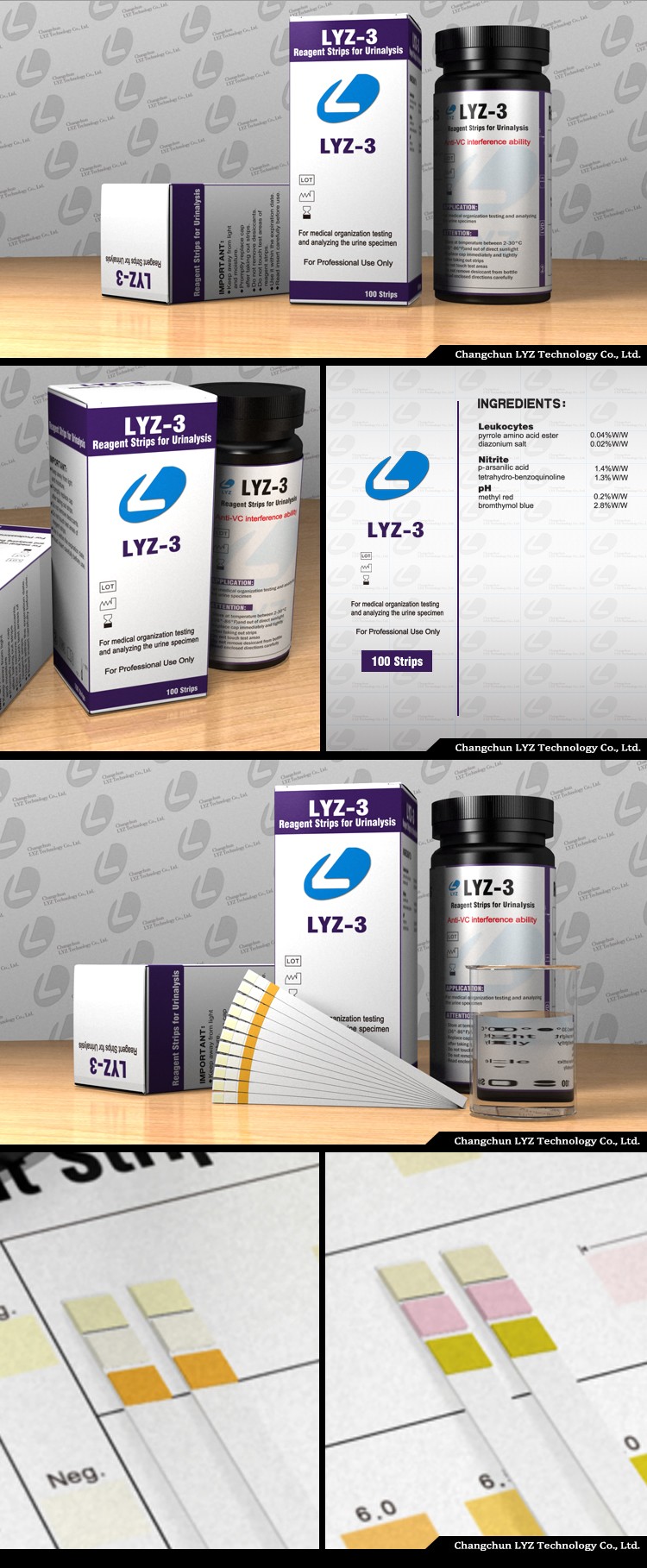 bandelettes de test urinaire d'infection des voies urinaires urine urinary tract infection test strips