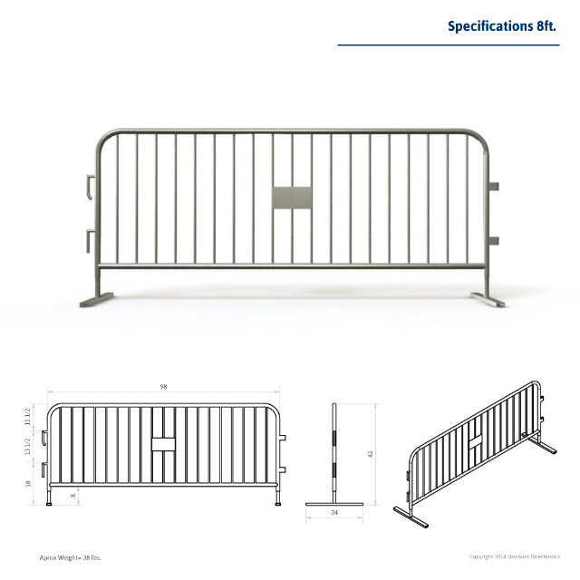 UK Type Hot Dipped Galvanized Steel Barricades