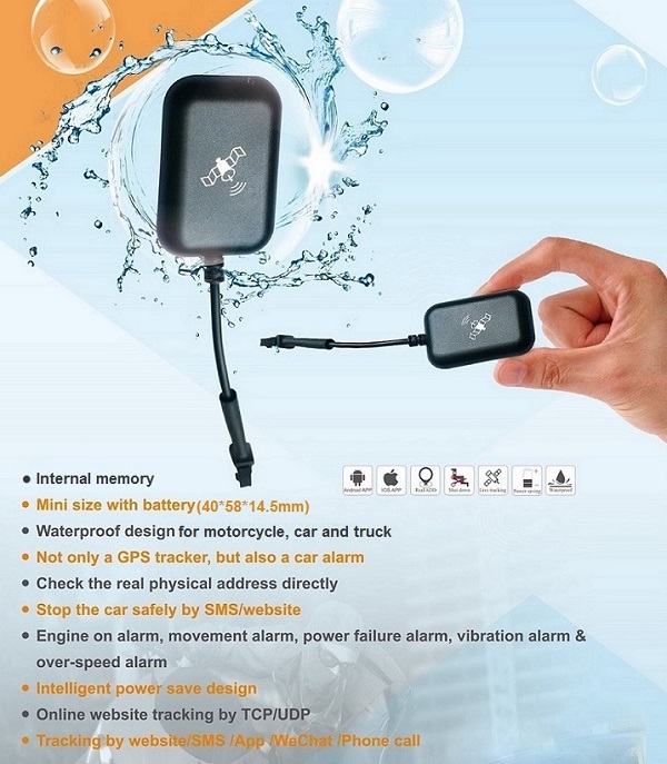 Mini GPS Car Locator with Memory and Watch Dog, Address on Mobile (MT05-ER)