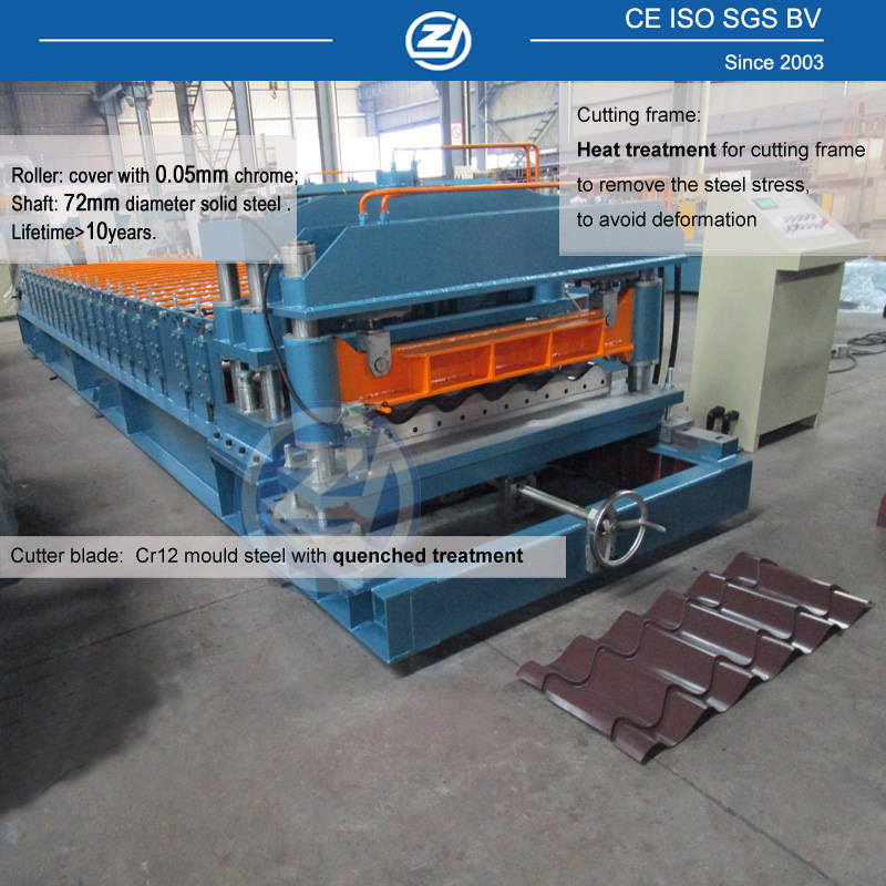 Pre-Painted Steel Roof Tile Cold Roll Forming Machine