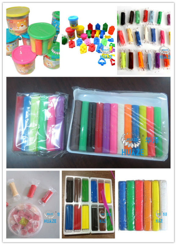 12 Colors Plasticine Extrude Packaging Line, Play Dough Packaging Machine