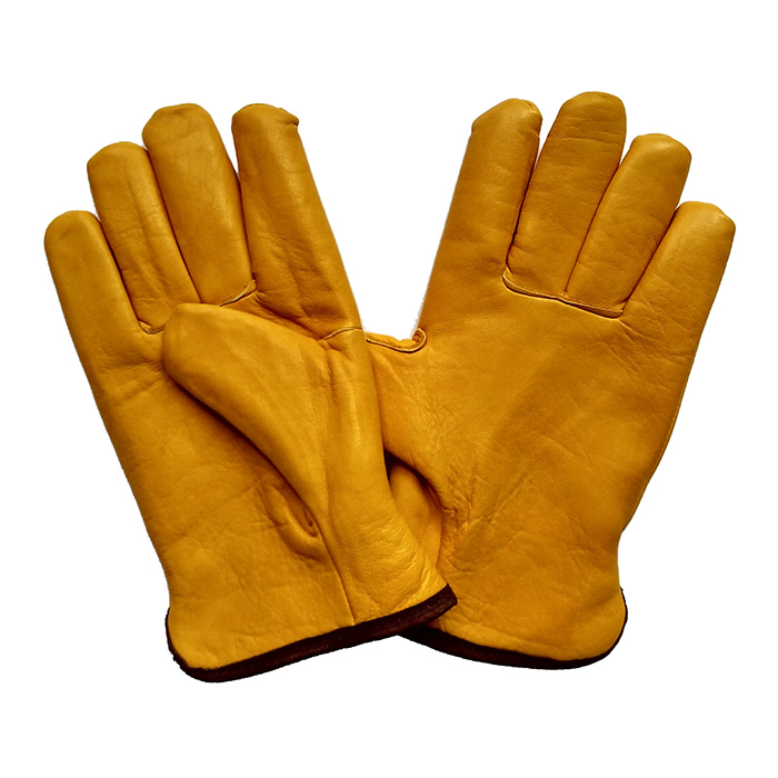 Protective Warm Leather Riggers Gloves for Miners with Full Lining